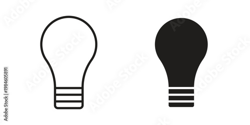 Solution lamp icon graphic vectors for website design