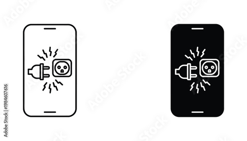 Phone Charging Icon Battery Power Connection Symbol