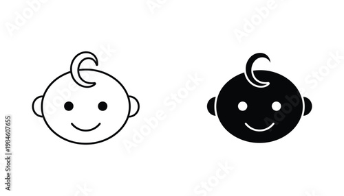 Baby Icon Face Infant Symbol Commercial Use