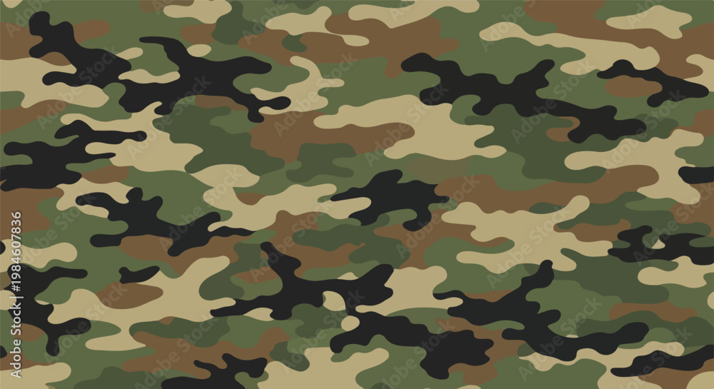 Fototapeta premium woodland camouflage pattern texture for military backdrop
