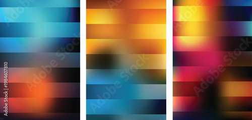 Colorful abstract background with horizontal lines and blurred colors