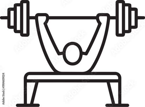 A person doing a bench press exercise