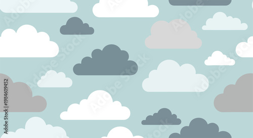 seamless cloud pattern sky background illustration