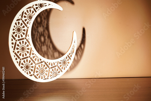 Islamic design pattern Background Ramadan ornaments Lantern and Crescent Moon
