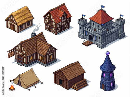Adventure game retro assets