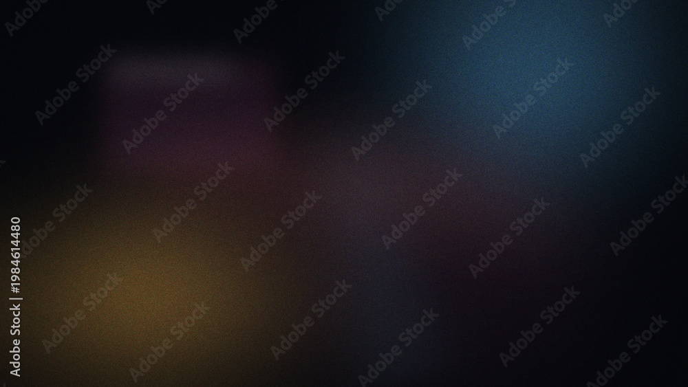 Obraz premium Dark abstract background, featuring a grainy, texture with soft, diffused light in, amber, maroon, and, cool blue hues