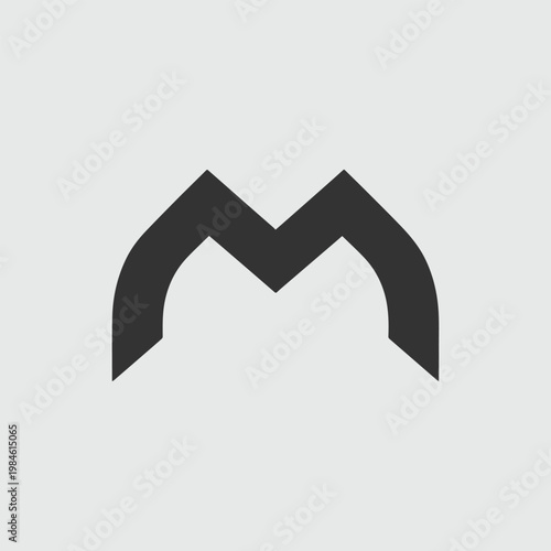 Modern Letter M Logo Design, Minimal Monogram Branding Template