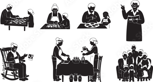 Black and white of a conductor and orchestra performing