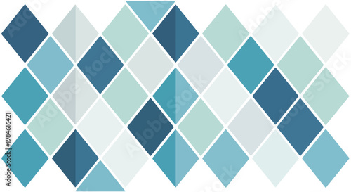 blue teal diamond mosaic geometric pattern background