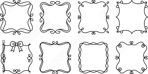 Decorative Ornate Vintage Frames Collection, Flourish Borders