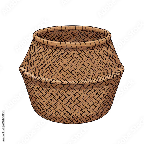 Woven Seagrass Basket - Foldable Storage Container