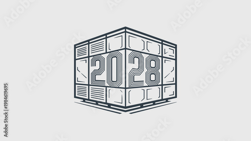 Clean isometric datacenter pod icon on dark background - for enterprise tech marketing