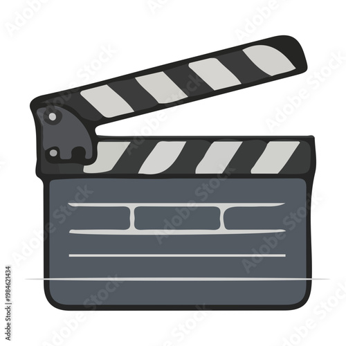 Movie Film Clapperboard Slate Illustration Icon