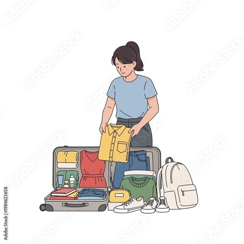 Packing Suitcase for Trip