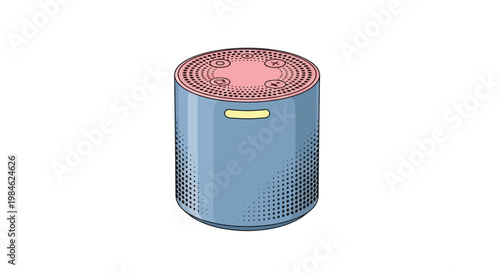 Modern wireless smart speaker with voice control and sleek design.