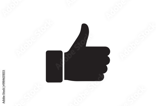 Thumbs Up Emblem: A stark, high-contrast image of a hand displaying a thumbs up gesture, symbolizing approval, positivity, and affirmation.