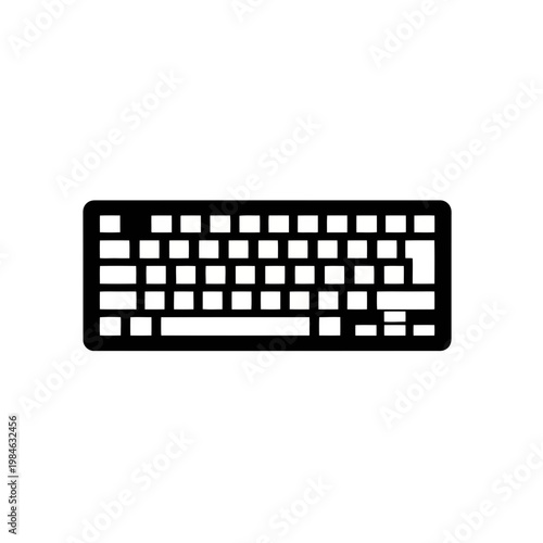 Black computer keyboard icon