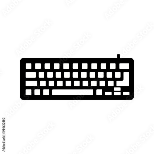 Black computer keyboard icon
