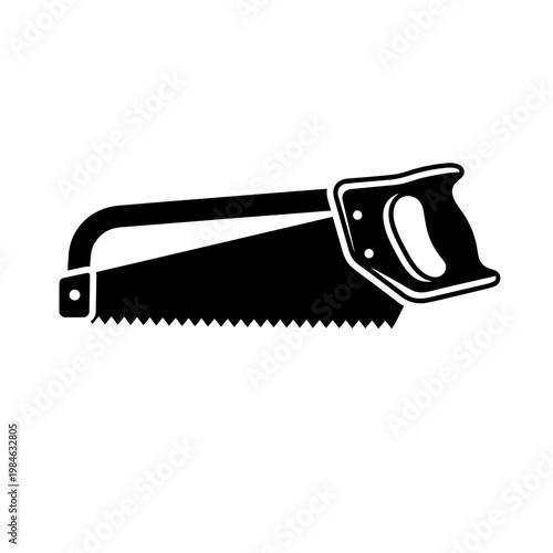 Black silhouette of a handsaw