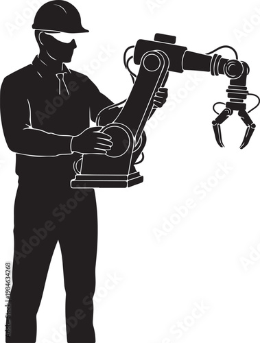 Settore Secondario (Secondary Sector) Vector Illustration – Industry and Manufacturing Concept