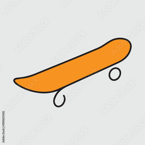 Skating Design Illustration with Dynamic Motion, Urban Skateboard Style Artwork