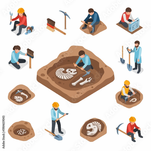 Archaeologists Discover Fossils and Skeletons in Excavation Site.