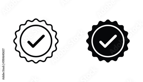 Checkmark Badge Stamp Approval Quality Certification Seal