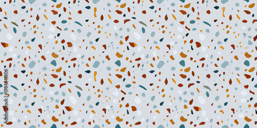 Abstract speckled pattern with irregular shapes in muted earth tones