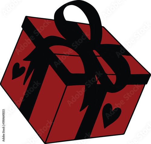 Luxury romantic gift box vector image