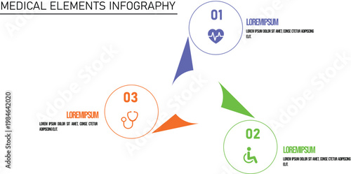 Medical health care infography in flat design
