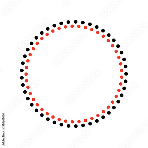 round circle with black and red dots pattern transparent png