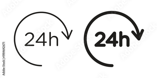 24 Hrs icon for graphic and web projects