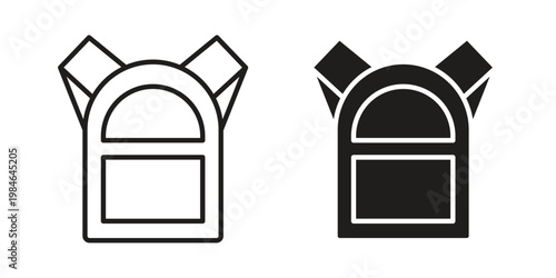 Backpack icon for graphic and web projects