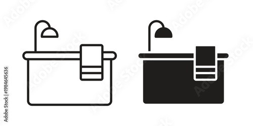 Bathtub icon for graphic and web projects