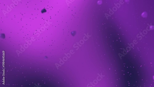 Purple abstract gradient animation video background with floating cubes and tiny bubbles. Great for digital design projects, website backgrounds, or futuristic themed presentations.