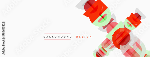 Minimalist design features overlapping pink rectangles, text reads background design. Clean aesthetic, simple composition, modern style.