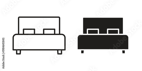 Bed icon for graphic and web projects