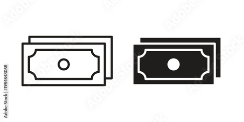 Cash icon for graphic and web projects