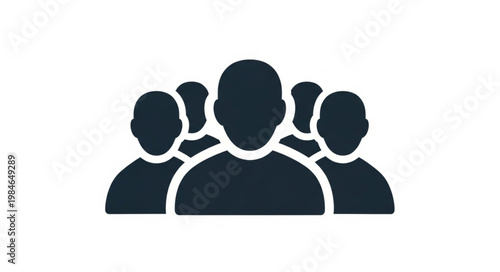 Group of people icon silhouette illustration.