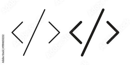 Code icon for graphic and web projects