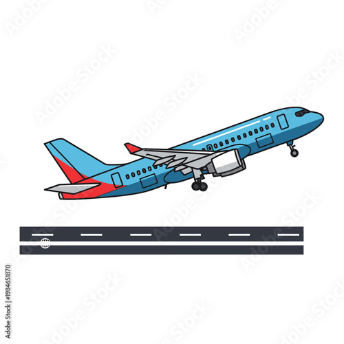 Airplane Taking Off From Runway