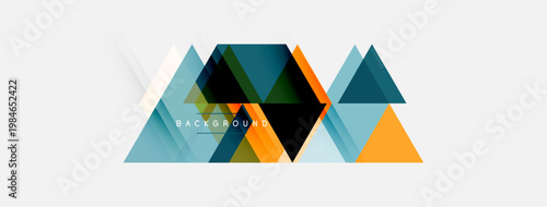 Tableau sur toile Abstract geometric shapes overlap, creating modern design