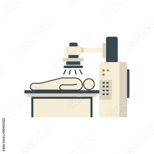 Medical Scanner Machine with Patient Lying Down, Diagnostic Technology