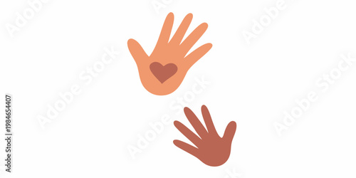 Two hands with a heart shape nestled within the upper palm
