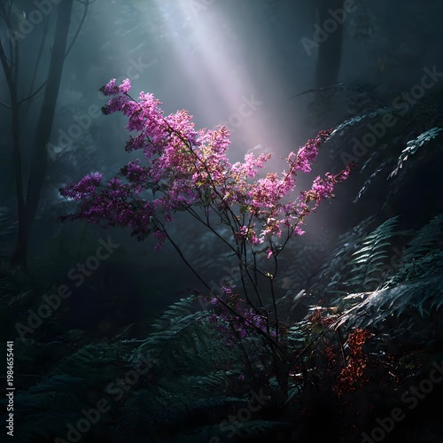 magic forest in the night