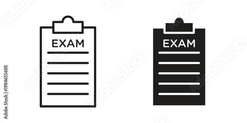 Exam icon for graphic and web projects