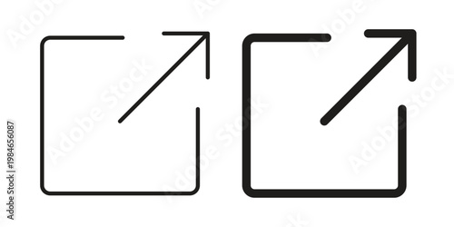 External link icon for graphic and web projects