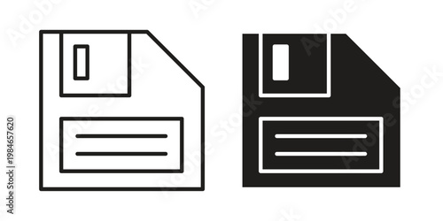 Floppy disk icon for graphic and web projects