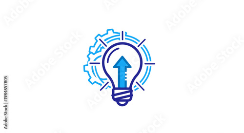Innovation concept with light bulb icon.