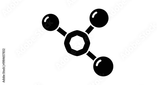 Simple molecular structure illustration.